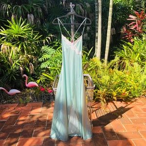 Sheer Romantic Lace Vintage Sea Foam Nightgown